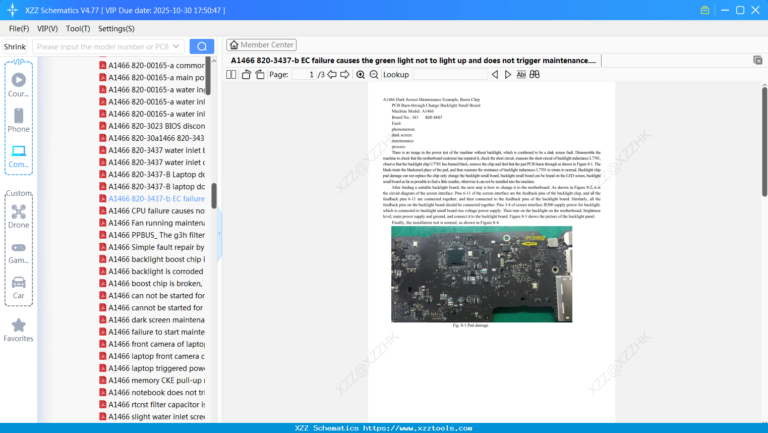 Laptop Apple A1466 820-3437-b EC Failure Causes The Green Light Not To Light Up And Does Not Trigger Maintenance